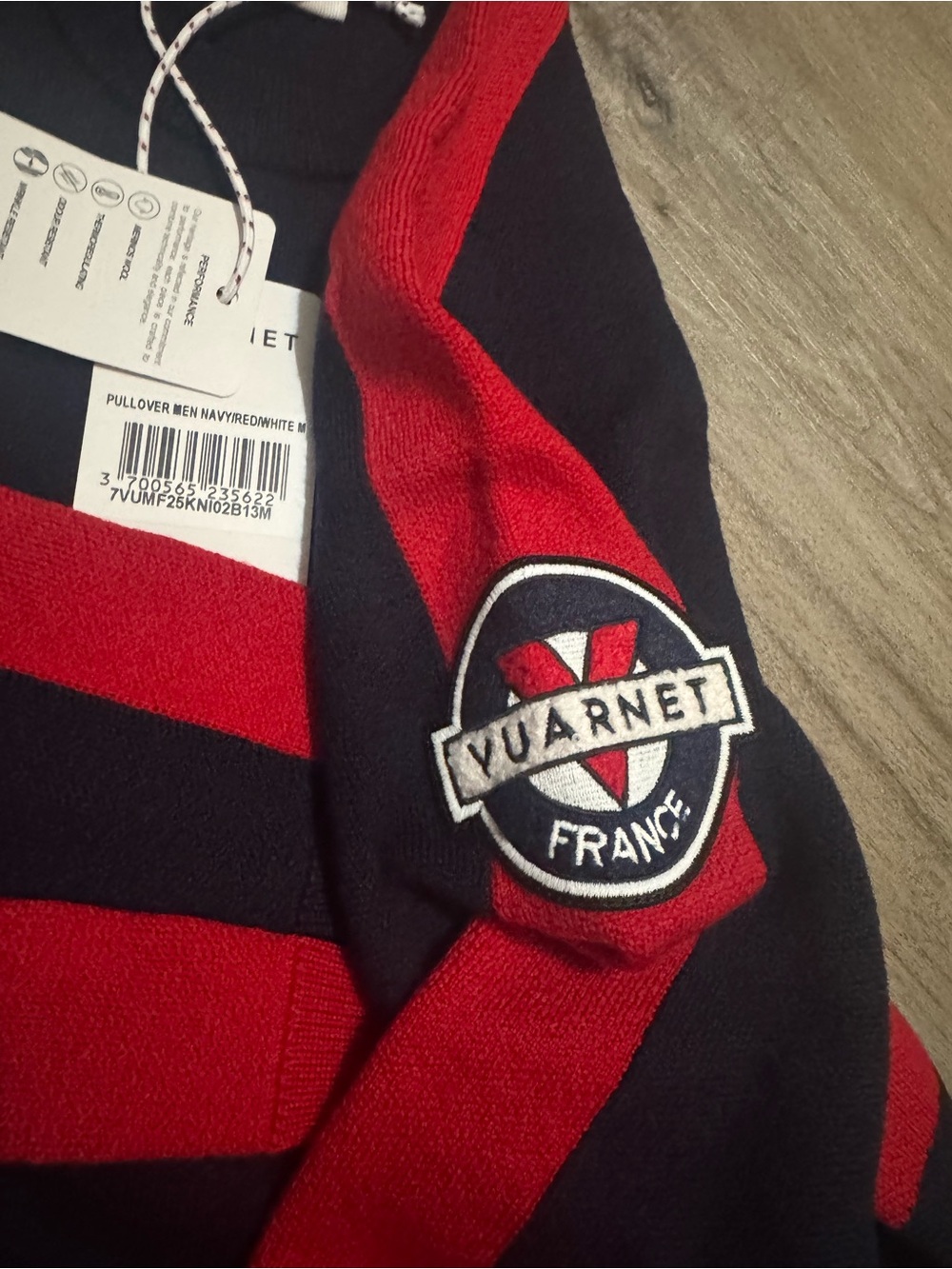 VUARNET NAVY/RED MEN'S RACING PULLOVER - Picture 5 of 6